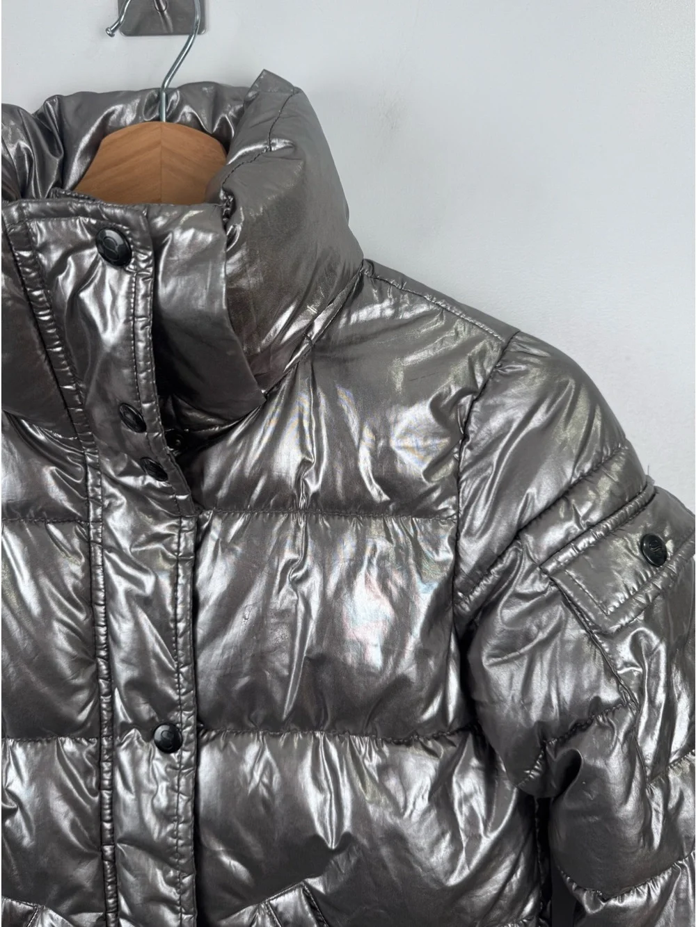 SAM.‎ New York Metallic Gunmetal Puffer Jacket Girl's Size 10